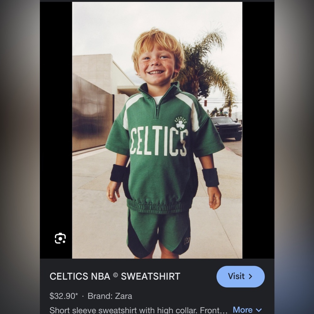 Zara kids Celtics set